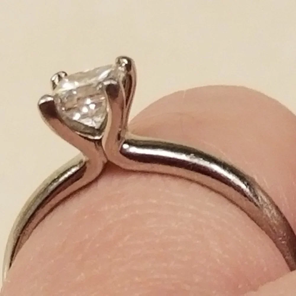 RARE GIA MAYORS BIRKS .52 PRINCESS NATURAL DIAMOND WEDDING ENGAGEMENT RING BAND